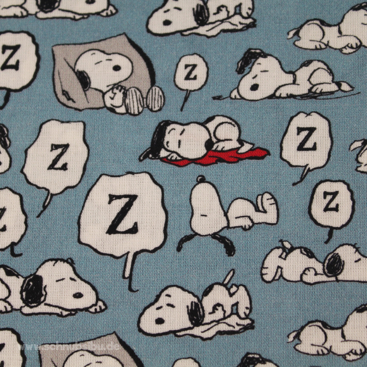 Popeline Snoopy blau
